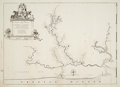 Mapa rzek Surinamu 1688