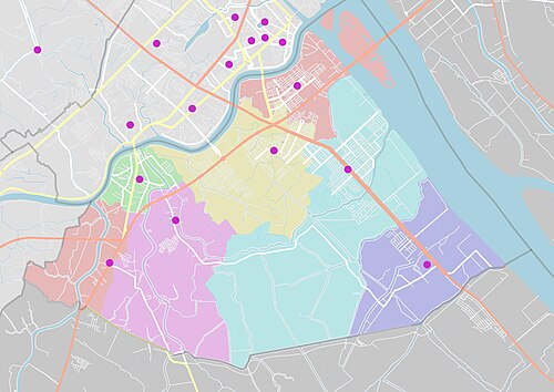 Mapa administracyjna dystryktu Cairang