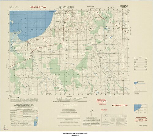 Calicito (Kuba) - mapa historyczna