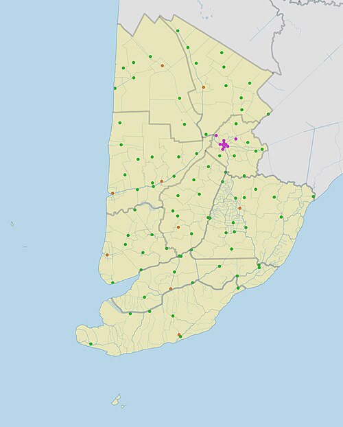 Mapa administracyjna prowincji Camau
