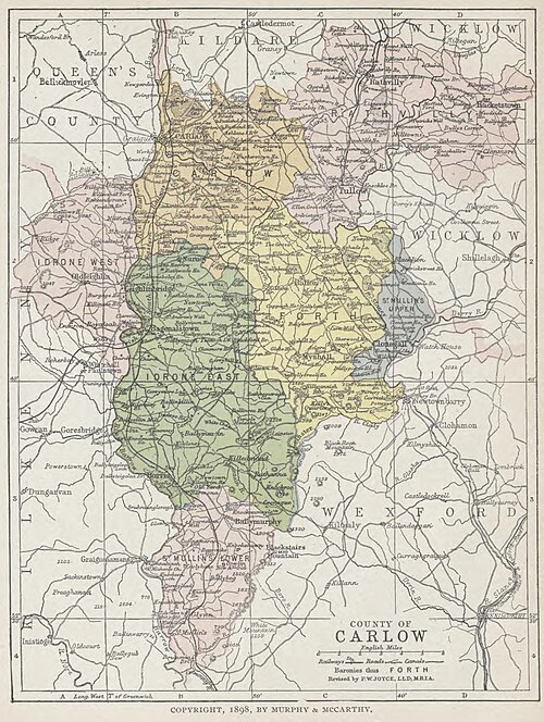 Mapa hrabstwa Carlow