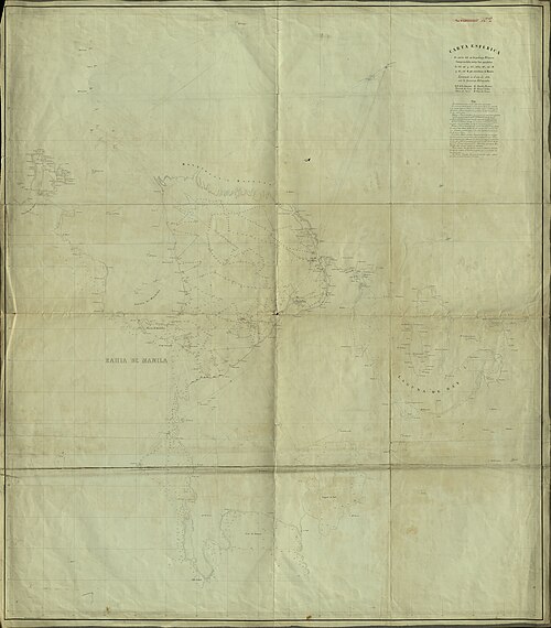 Mapa sferyczna środkowego Archipelagu Filipińskiego