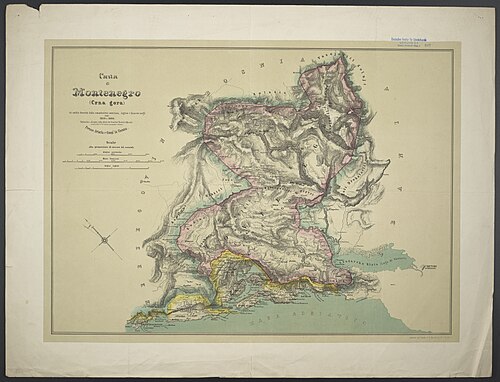 Mapa Czarnogórza