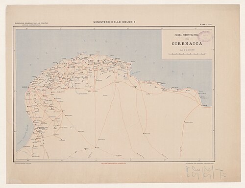 Mapa demonstracyjna Cyrenaiki