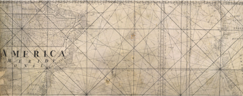 Zmniejszona mapa Oceanu Atlantyckiego 1795