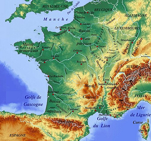 Mapa Francji