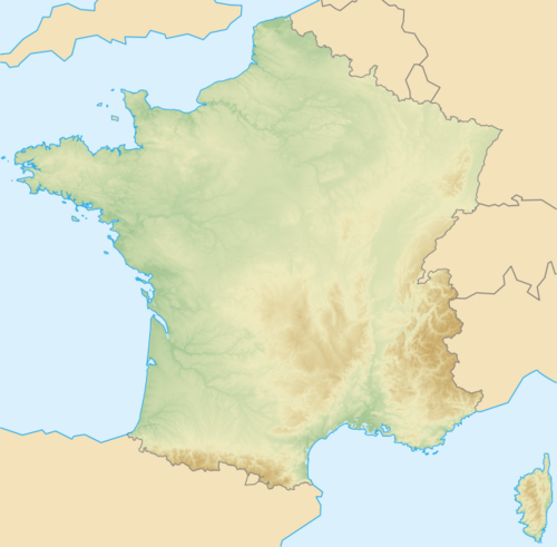 Mapa geograficzna Francji R2c
