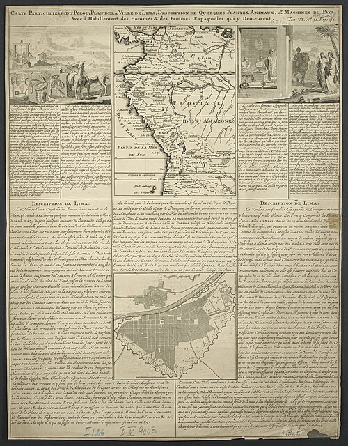 Mapa Peru, plan Limy i elementy przyrodnicze kraju