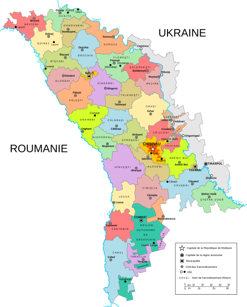 Mapa podziału Mołdawii