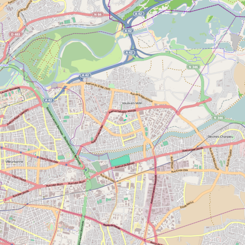 Mapa Vaulx-en-Velin