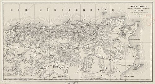 Mapa Algierii i Tunezji V. A. Malte-Bruna