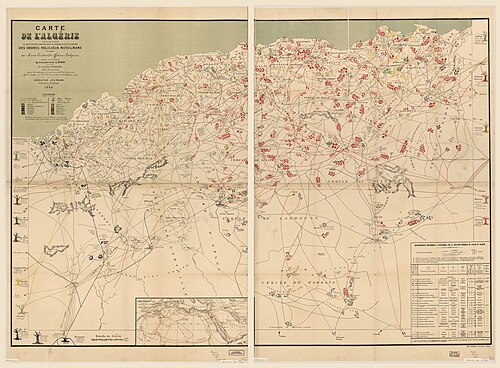 Mapa Algierii - islamy ordery religijne