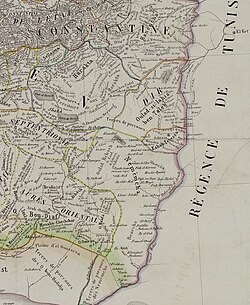 Mapa Algierii - Nemcha Carette Ernest