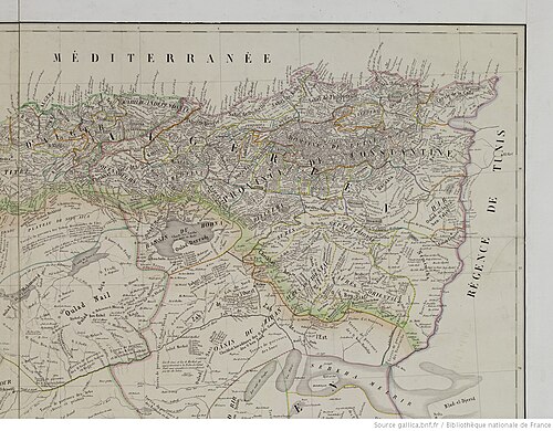 Mapa Algierii - Carette