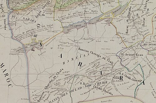 Mapa Algierii podzielona wg (Carette)