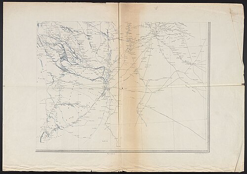 Mapa Algierii - Ministerstwo Wojny 1876
