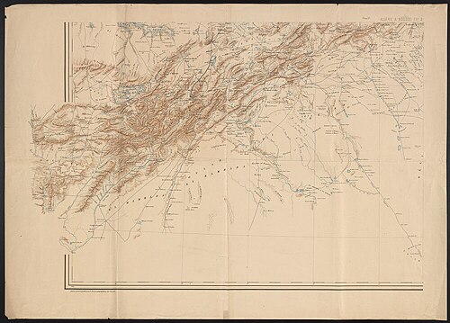 Mapa Algierii - Ministerstwo Wojny 1876