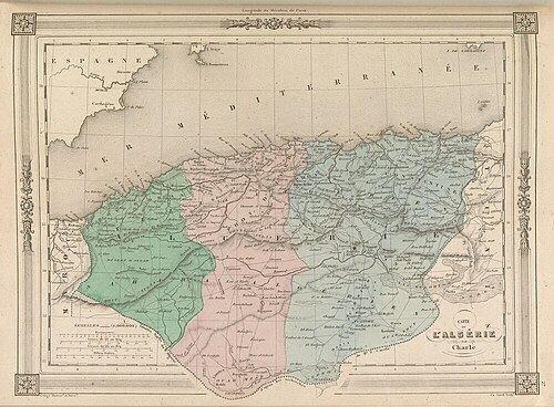 Mapa Algierii