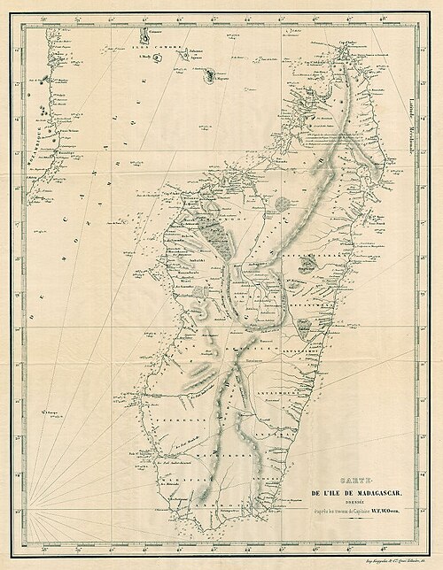 Mapa Wyspy Madagaskar