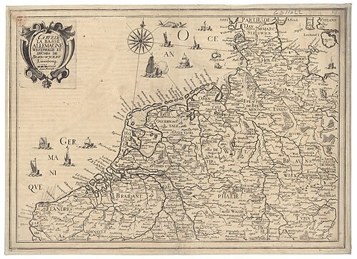 Mapa Niemiec Dolnych, Westfalii i Brunszwiku