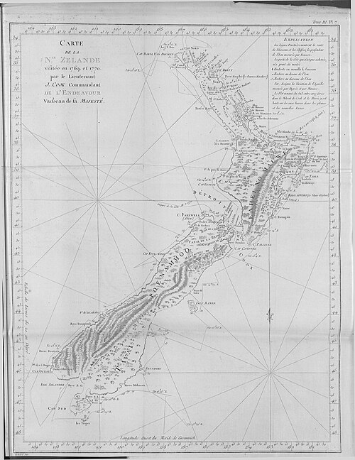 Mapa Nowej Zelandii