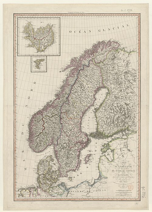 Mapa Skandynawii - Szwecja, Norwegia, Dania