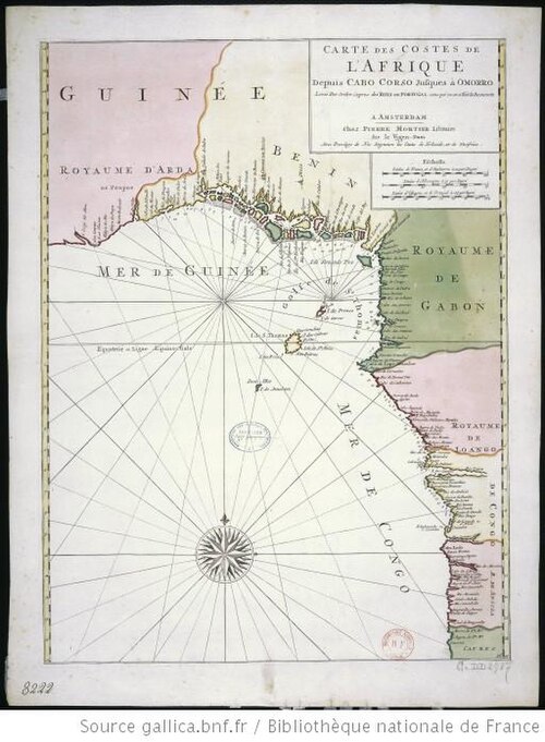 Mapa wybrzeży Afryki