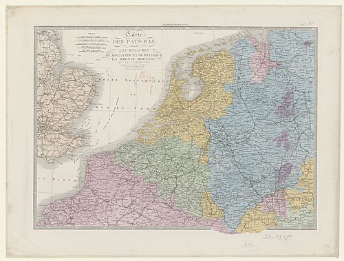 Mapa Niderlandów - Holandia, Belgia i Luksemburg