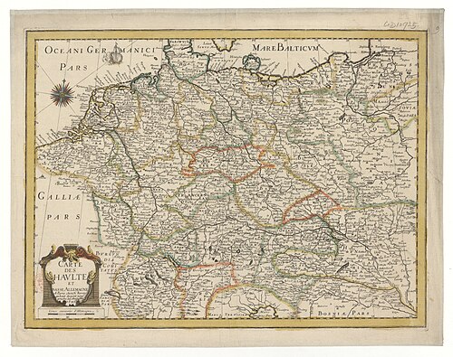 Mapa Górnych i Dolnych Niemiec