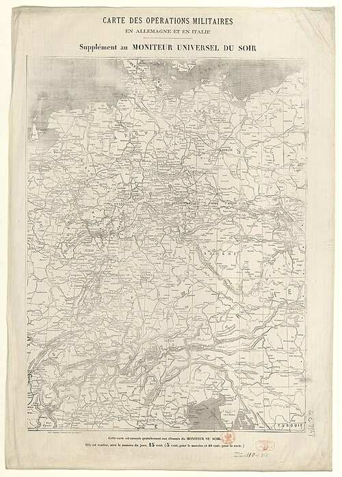 Mapa operacji wojskowych w Niemczech i Włoszech