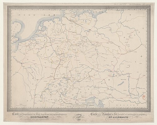 Mapa linii kolejowych w Niemczech: zrealizowane i planowane