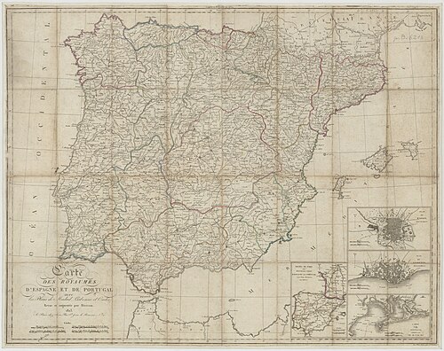 Mapa królestw z planami miast (1823)