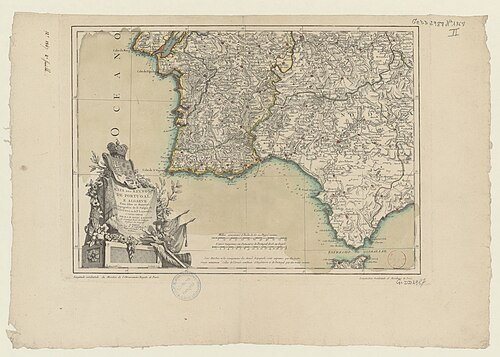 Mapa królestw Portugalii i Algarve