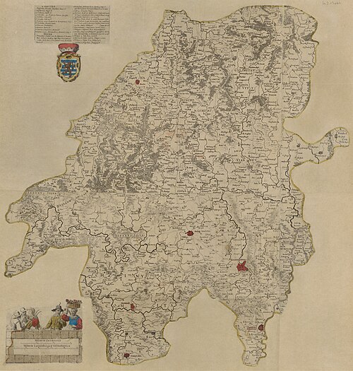 Mapa Księstwa Luksemburga