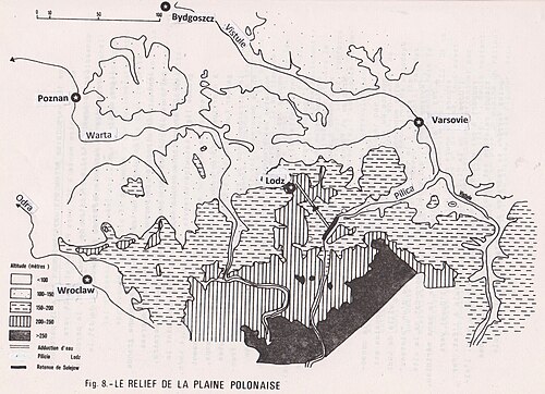Mapa rzeźby polskiej równiny