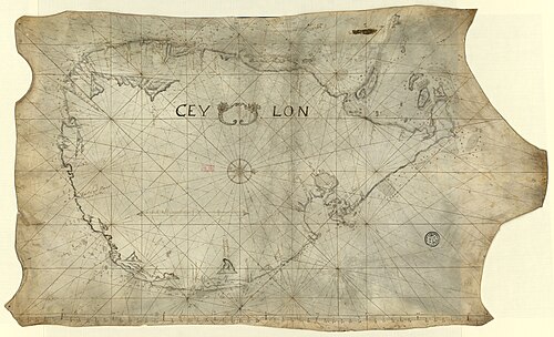 Francuska mapa wyspy Cejlon