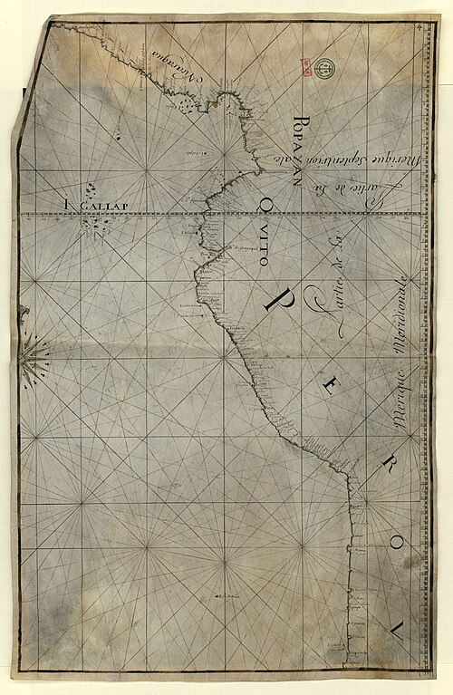 Francuska mapa wybrzeża: Amapala do Coquimbo