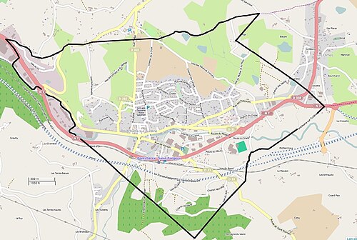 Mapa geograficzna 1 Pontcharra-sur-Turdine