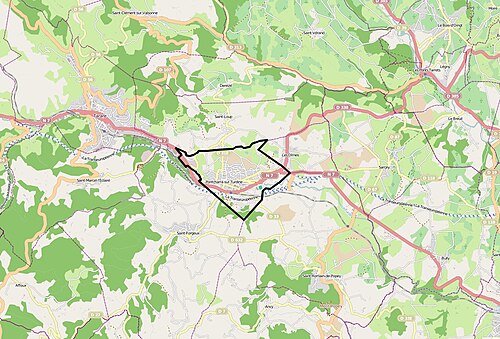 Mapa geograficzna 2 Pontcharra-sur-Turdine