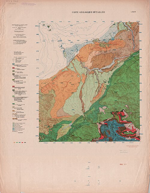 Mapa geologiczna Tripoli