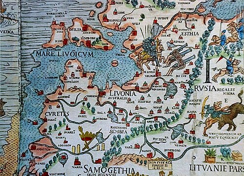 Historyczna mapa Łotwy - Sigulda