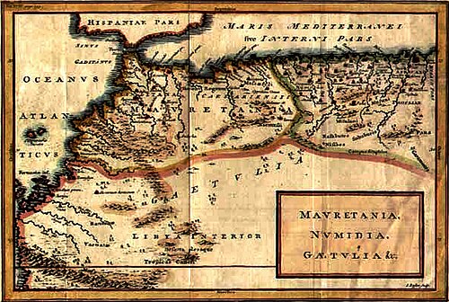 Portugalska mapa Maroka (Mauretania)