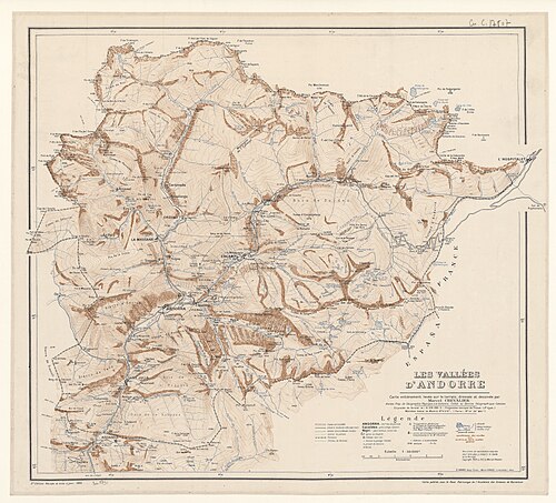 Mapa topograficzna Andory