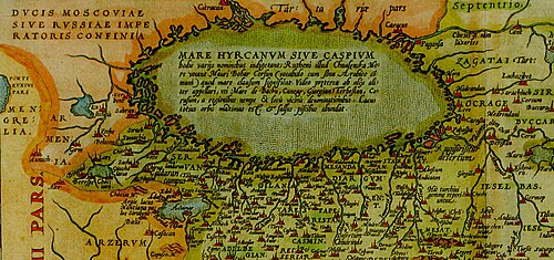 Cesarstwo Perskie - Mapa Orteliusa 1570