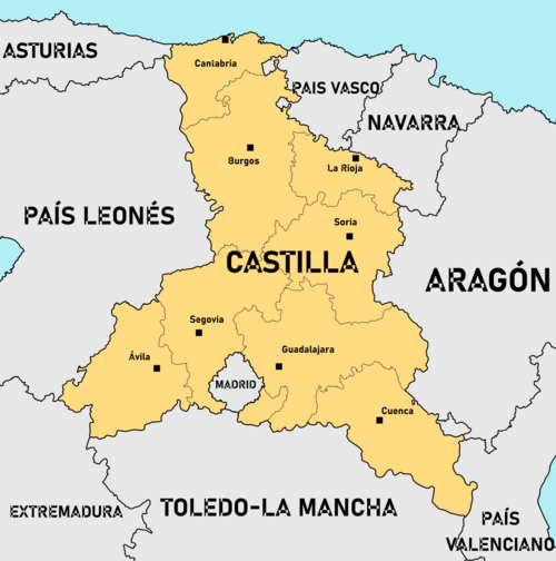 Kastilia - mapa drogowa