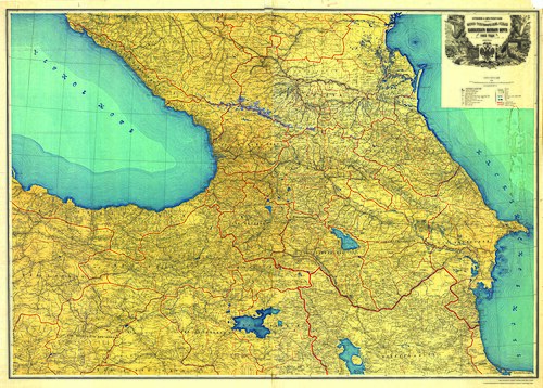 Mapa Kaukazu (rosyjska, 1903)