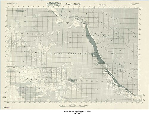 Cayo Cruz (Kuba) - mapa historyczna