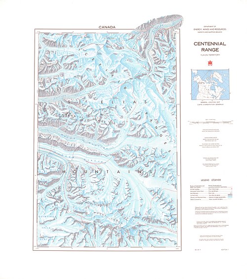 Mapa topograficzna Łańcucha Centennial