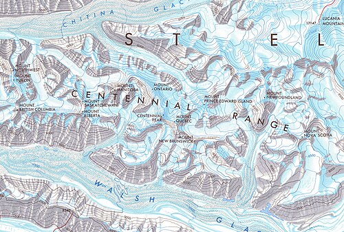 Mapa NRC grzbietu Centennial