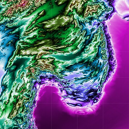 Centralna Pakistan Mapa Topograficzna